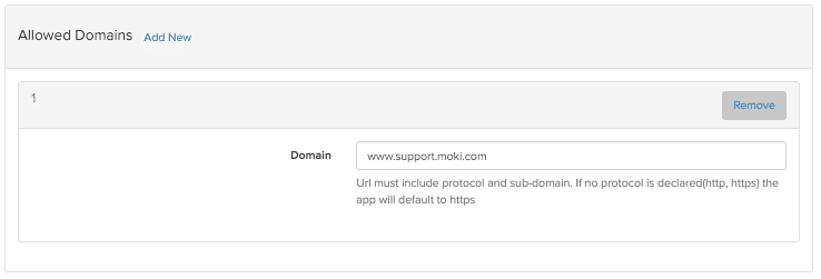 allowed domains support.