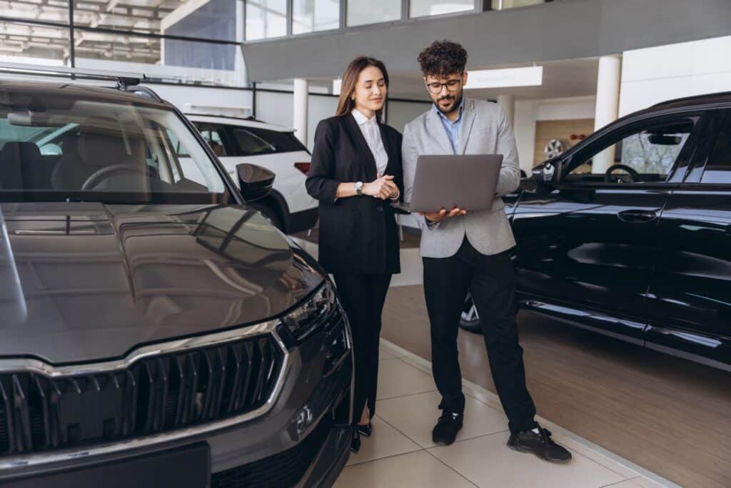 Automotive dealership showroom display and service bay tablet managed through Moki MDM
